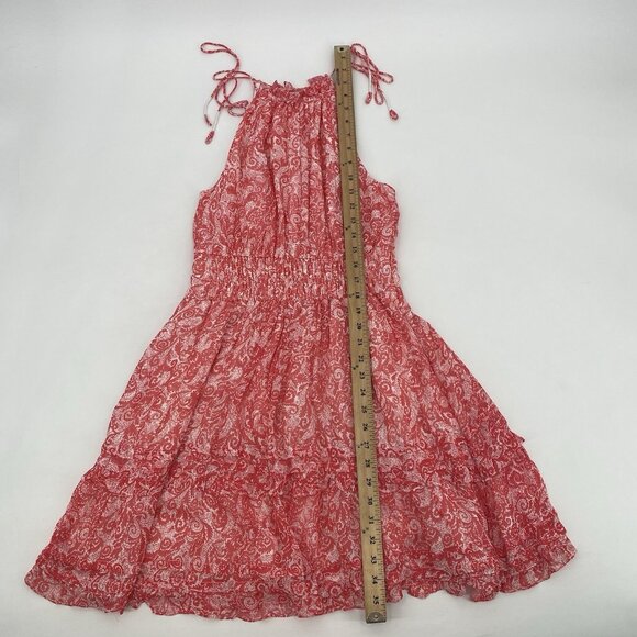 Anthropologie Size Small Somerset Halter Mini Dress Pink Floral Pockets - Picture 9 of 15